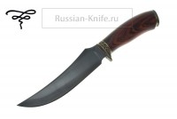 - Булатный  нож "076",  (легированный булат), И.Пампуха,  в бронзе