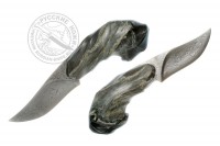 Нож "18" (сталь Х12МФ), рукоять - камень, енисейская яшма , В. Прокопович