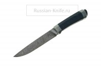 Композиция Русский нож, (дамасск), рукоять - родусит, подставка - кварц, бронза, В.Прокопович