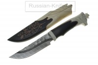 Нож "Орёл" (дамасская сталь) А. Жбанов, долы