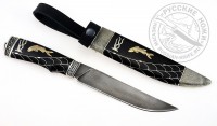 Нож Золотая рыбка (быстрорез Р12М), черный граб