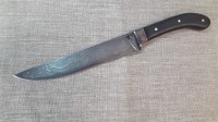 Нож пчак "Восток" (никелевый дамаск), рукоять- титан, карбон, Л. Архангельский