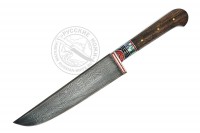 - Нож "Пчак" #ДВ4634-ОР (дамасская сталь), рукоять - орех, гарда - олово