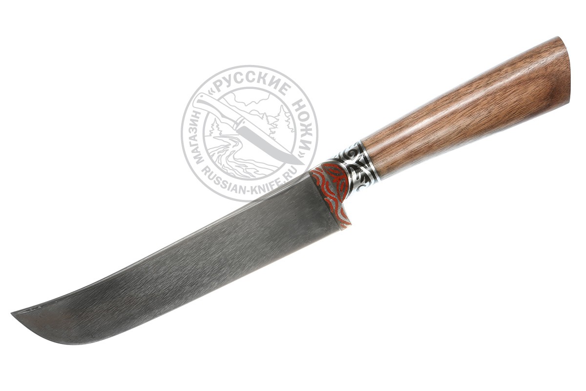 Нож "Пчак" #ДВ4241-ОР (сталь У8), рукоять - орех, гарда - олово