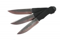 - Набор спортивных ножей "Сокол" (комплект 3 шт), (сталь 30ХГСА), кожаные  ножны на 3 ножа