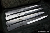 - Набор из 4 спортивных ножей Вятич в скатке чебурашка (цифра)