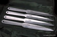 - Комплект из 4 спортивных ножей Лидер в скатке чебурашка (цифра)