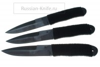 Нож спортивный "Тайга"- комплект 3 шт., (сталь 65Г)