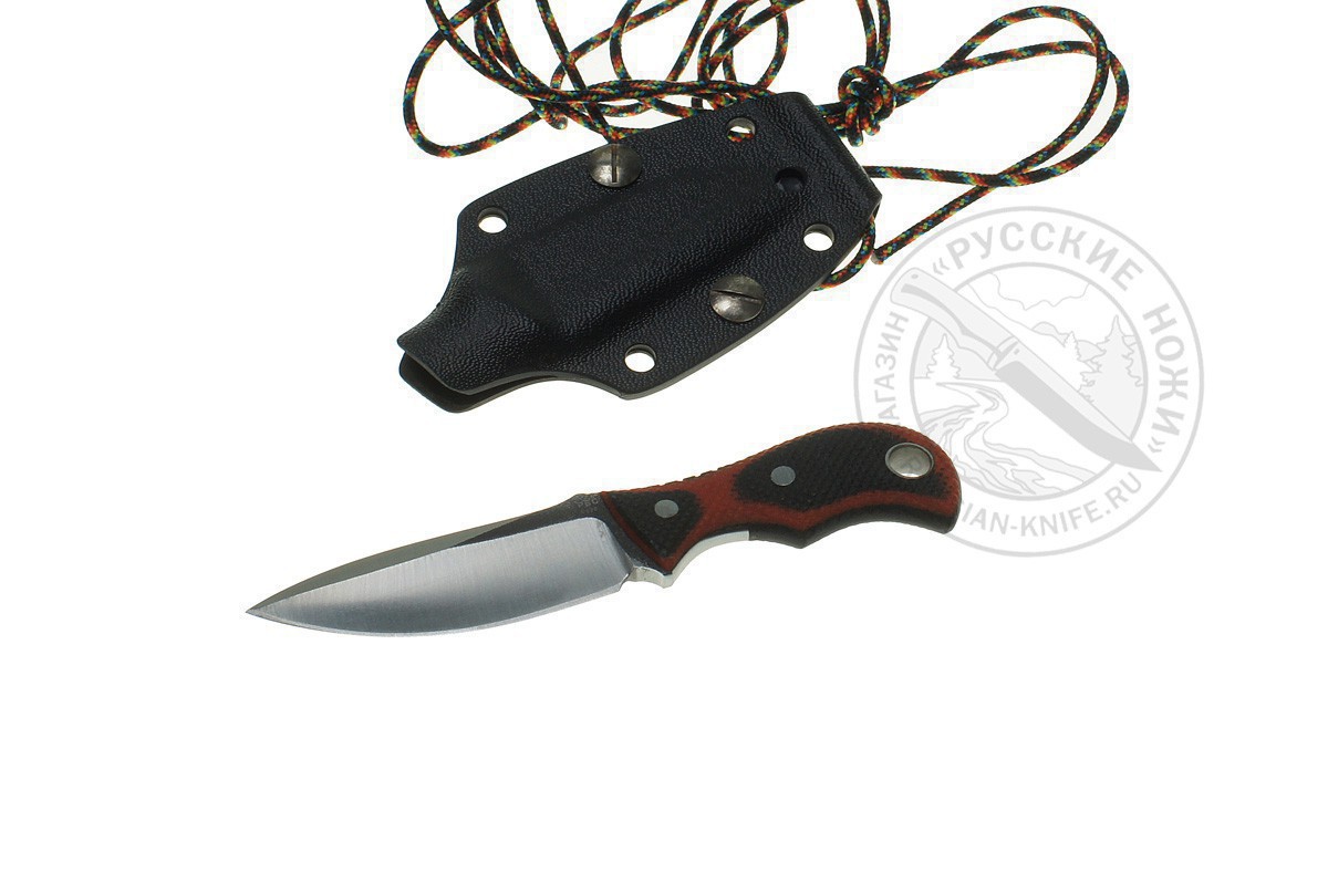 Фотография, картинка, - Нож "Оберег" (сталь D2) Р.В.С., оружейная насечка, микарта, ножны - кайдекс