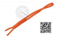 Темляк для ножа плетение змейка, паракорд 5мм, оранжевый