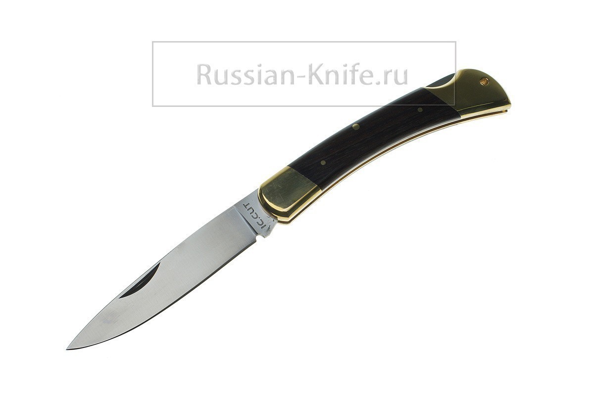 Фотография, картинка, - .Нож складной "Американский лось" IC CUT 52#10100ST, деревянная рукоять