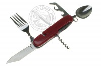 - Нож скл. туристический KT-512 Camping knife Red, 6 предметов, сталь 440С