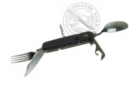 - Нож складной туристический KT-513 Camping knife Black, 6 предметов, сталь 440С