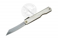 Нож складной HKC-80 silver, Higonokami, 80 мм, (сталь "Aogami" голубая бумага, однослойная)