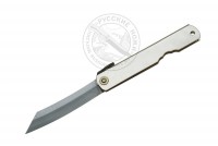 Нож складной HKI-80 silver, Higonokami, 80 мм, (сталь "Aogami" голубая бумага, 3 слоя)