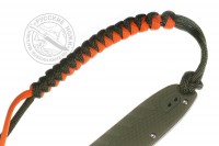 Темляк для ножа змейка, паракорд 5мм, оранжевый/защитный