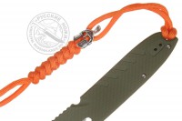 Темляк Спартанец для ножа, плетение змейка, паракорд 5мм, оранжевый