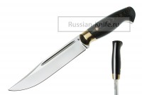 Нож Финский, микарта - цельнометаллический, А.Чебурков (сталь Х12МФ)